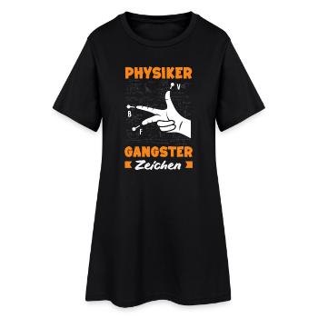 Physiker Gangster Zeichen - Frauen T-Shirt-Kleid - Schwarz - Vorne