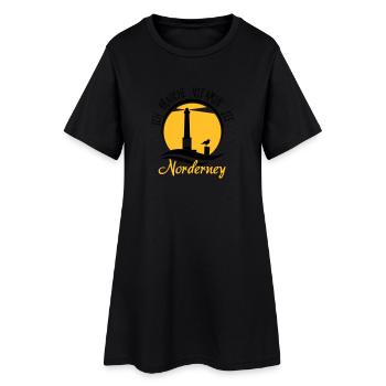 Vitamin See Norderney Leuchtturm - Frauen T-Shirt-Kleid - Schwarz - Vorne