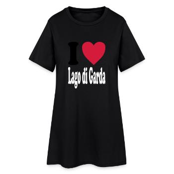 J'adore Lago di Garda (toutes les couleurs!) - Robe T-shirt Femme - noir - Devant