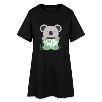 Koala 3 03 - Robe T-shirt Femme - noir - Devant