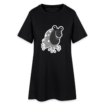 For frog lovers and pond friends gift - Women’s T-Shirt Dress - black - Front