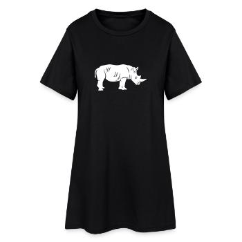Rhinocéros - Robe T-shirt Femme - noir - Devant