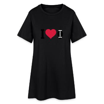 I love football J'aime le football - Robe T-shirt Femme - noir - Devant