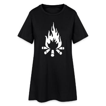 Feu tentes de feu de camp scouts - Robe T-shirt Femme - noir - Devant