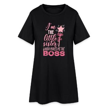 Je suis la petite sœur qui fait de moi le patron - Robe T-shirt Femme - noir - Devant