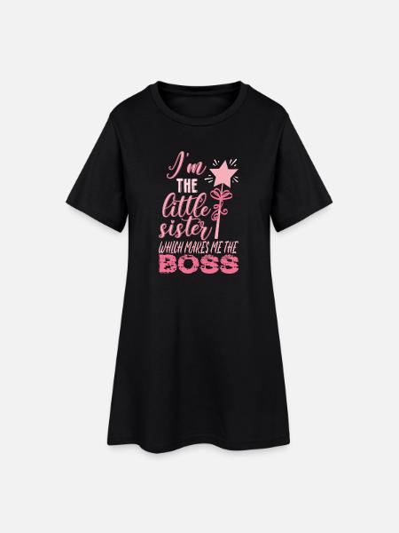 Je suis la petite sœur qui fait de moi le patron - Robe T-shirt Femme - noir