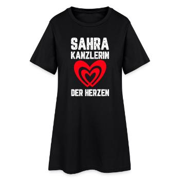 Sahra Kanzlerin der Herzen - Frauen T-Shirt-Kleid - Schwarz - Vorne