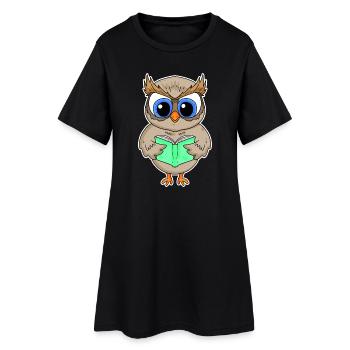 Reading Book Books Reader Gift - Women’s T-Shirt Dress - black - Front