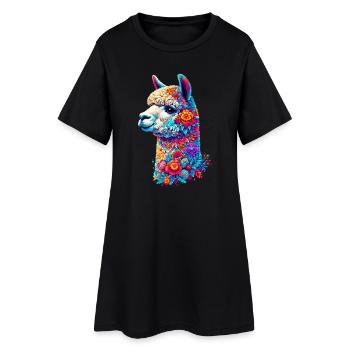 Alpaga - Robe T-shirt Femme - noir - Devant