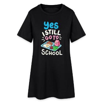 Schule Cafeteria-Crew - Frauen T-Shirt-Kleid - Schwarz - Vorne