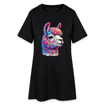 Alpaga - Robe T-shirt Femme - noir - Devant