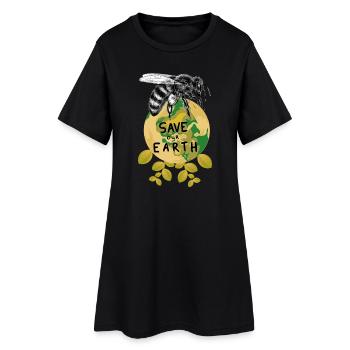 Le bourdonnement de la Terre - Robe T-shirt Femme - noir - Devant