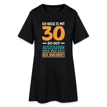 Cadeau amusant pour un 30e anniversaire - Robe T-shirt Femme - noir - Devant