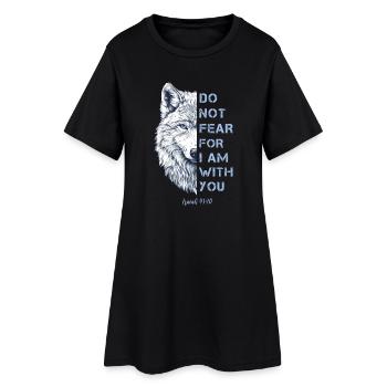 Religiöses Zitat Bibelvers - Frauen T-Shirt-Kleid - Schwarz - Vorne