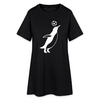 Minimaliste pingouin joueur de football Football - Robe T-shirt Femme - noir - Devant