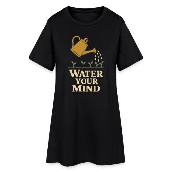 Humour de jardin drôle, amoureux des plantes, - Robe T-shirt Femme - noir - Devant