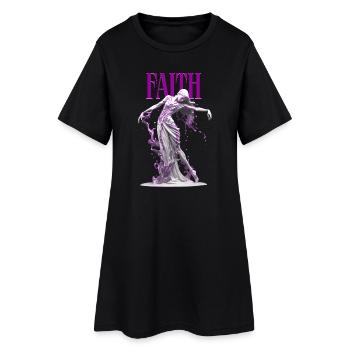 Danseuse de la Foi du Marbre Liquide - Robe T-shirt Femme - noir - Devant