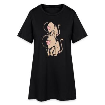 Monkey - Women’s T-Shirt Dress - black - Front
