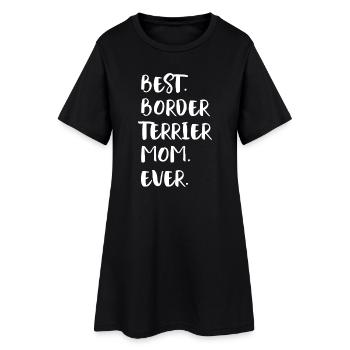 Border Terrier - Robe T-shirt Femme - noir - Devant