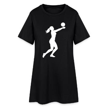 Silhouette de volley-ball - Robe T-shirt Femme - noir - Devant