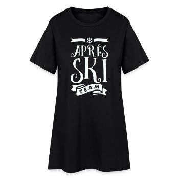 Équipe Après Ski - Robe T-shirt Femme - noir - Devant
