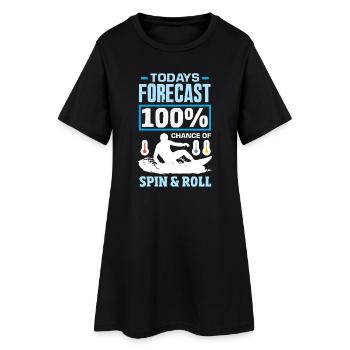 Surfeur Surfeur Bodyboarder - Robe T-shirt Femme - noir - Devant