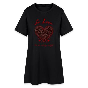 In Love - Stylish declaration of love for couples - Women’s T-Shirt Dress - black - Front