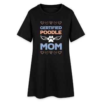Maman de caniche certifiée - Robe T-shirt Femme - noir - Devant