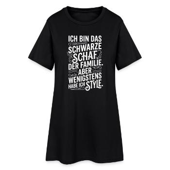 Schwarzes Schaf Familie Spruch Humor - Frauen T-Shirt-Kleid - Schwarz - Vorne