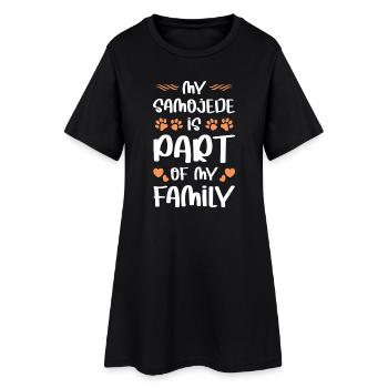 Mon chien fait partie de la famille - Robe T-shirt Femme - noir - Devant