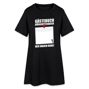 Gästebuch Bürgersteigbier Ortskontrollfahrt OKF - Frauen T-Shirt-Kleid - Schwarz - Vorne