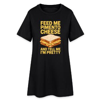 Sandwich au fromage piment piment Fromage Fromage Cadeaux - Robe T-shirt Femme - noir - Devant
