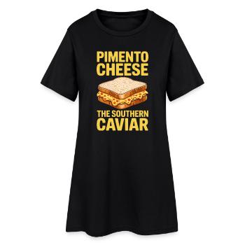 Cadeau de sandwichs au fromage piment - Robe T-shirt Femme - noir - Devant
