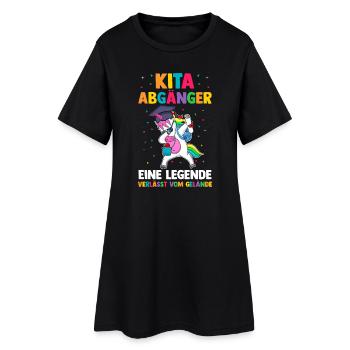 Kita Erste Klasse Einhorn Schüler Kindergarten - Frauen T-Shirt-Kleid - Schwarz - Vorne