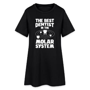 Zahnärzte für Molarensysteme - Frauen T-Shirt-Kleid - Schwarz - Vorne