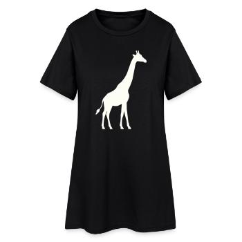 Silhouette de girafe - Robe T-shirt Femme - noir - Devant