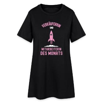 Beste Verkäuferin Mitarbeiterin des Monats Verkauf - Frauen T-Shirt-Kleid - Schwarz - Vorne