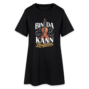  Bin Da Kann Losgehen Geige Spruch Musiker - Frauen T-Shirt-Kleid - Schwarz - Vorne