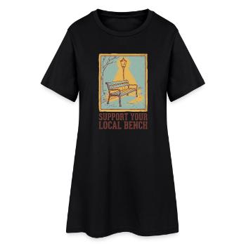 Bench de soutien - Robe T-shirt Femme - noir - Devant