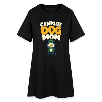 Campsite Dog Mom Summer Camping Adventure - Robe T-shirt Femme - noir - Devant