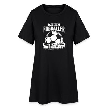 Fußball Fußballer Shirt Ich Bin Fußballer - Frauen T-Shirt-Kleid - Schwarz - Vorne