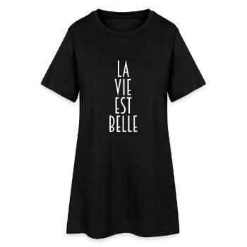 Life is Beautiful! - Women’s T-Shirt Dress - black - Front
