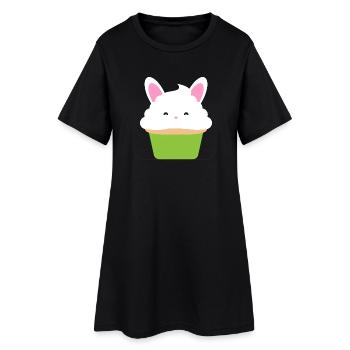 Cupcake, Muffin, Geschenkidee - Frauen T-Shirt-Kleid - Schwarz - Vorne
