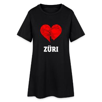 I love Zurich - Züri Switzerland Gift - Women’s T-Shirt Dress - black - Front