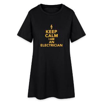 Keep calm I'm a electrician - Robe T-shirt Femme - noir - Devant