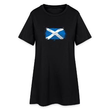 Scotland Flag - Frauen T-Shirt-Kleid - Schwarz - Vorne