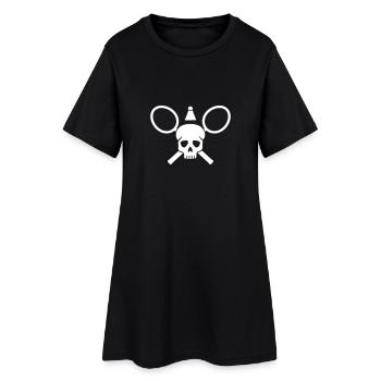 Badminton - Frauen T-Shirt-Kleid - Schwarz - Vorne