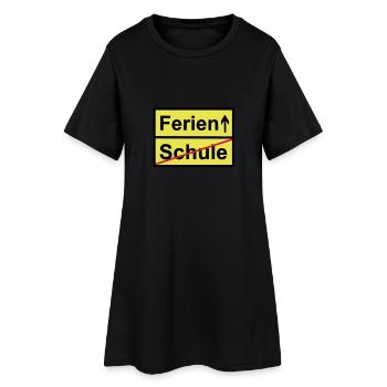 Vacances scolaires de bouclier vecteur - Robe T-shirt Femme - noir - Devant