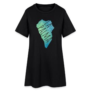 La Palma - Frauen T-Shirt-Kleid - Schwarz - Vorne