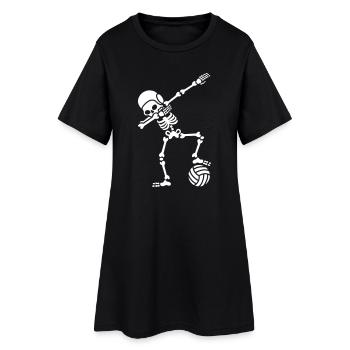Dab dabbing squelette Water-polo Halloween - Robe T-shirt Femme - noir - Devant